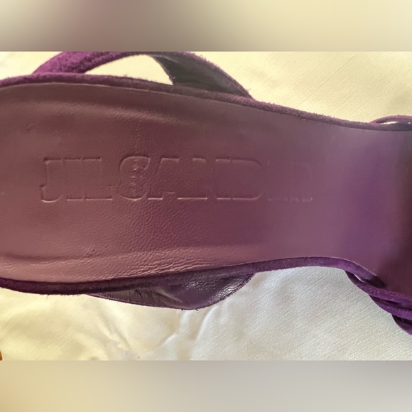 Jil Sander Vintage Luxurious Purple Suede Wedge Heels Worn Once - Picture 10 of 11